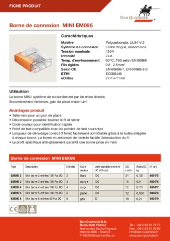 Borne de connexion MINI EM095