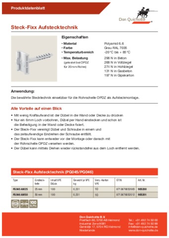 Steck-Fixx Aufstecktechnik