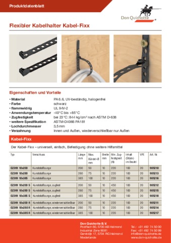 Flexibler Kabelhalter Kabel-Fixx