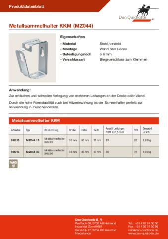 Metallsammelhalter KKM