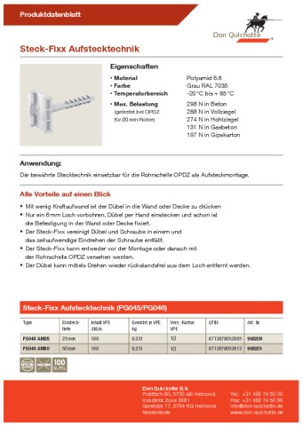 Steck-Fixx Aufstecktechnik Steck-Fixx Aufstecktechnik