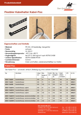 Flexibler Kabelhalter Kabel-Fixx Flexibler Kabelhalter Kabel-Fixx