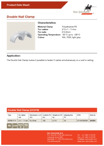 Double Nail Clamp Double Nail Clamp