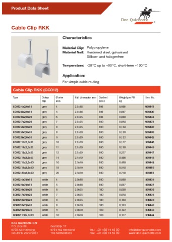 Cable Clip RKK Cable Clip RKK