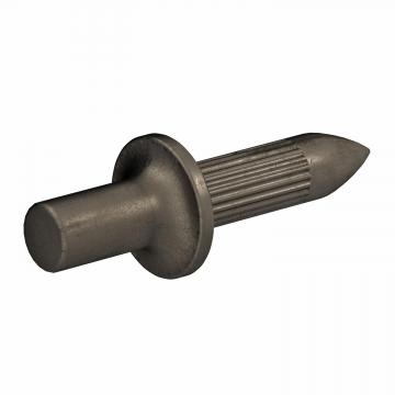 Einschlagdübel FixPin, blau, längs geriffelt, großer Kragen ø10,5mm (KS199)