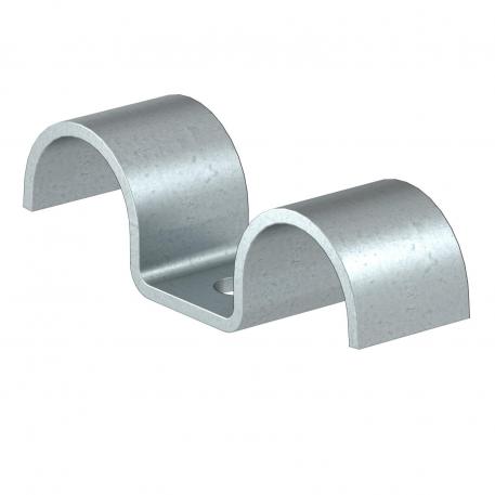 Attache métallique, double, 1 trou, ø 5.5 mm (MZ019)
